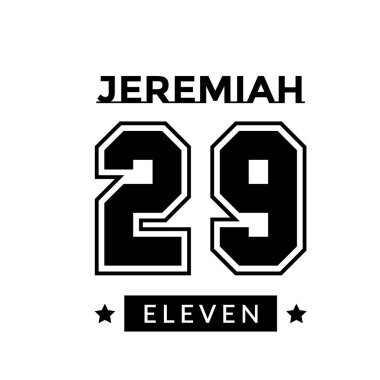 Jeremiah 29: 11, İncil Ayet Tasarımı, Baskı için Typography ya da poster, kart, el ilanı ya da T-Shirt