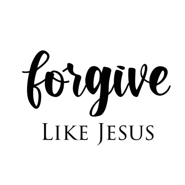 Forgive Jesus Christian Faith Typography Print Use Poster Card Flyer — Stock Vector