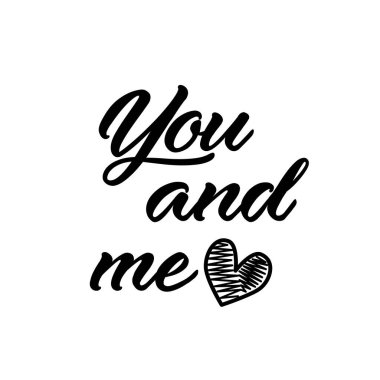 Sevgililer Günü Alıntı Tasarımı - Sen ve ben