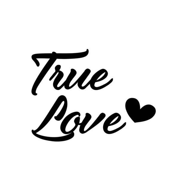 Citazione San Valentino Design True Love — Vettoriale Stock