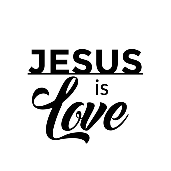 Jesus Love Christian Faith Typography Print Use Poster Card Flyer — Stock Vector