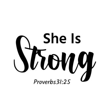 O güçlü, Hristiyan inancı, baskılar için tipografi ya da poster, kart, broşür ya da tişört olarak kullanılıyor