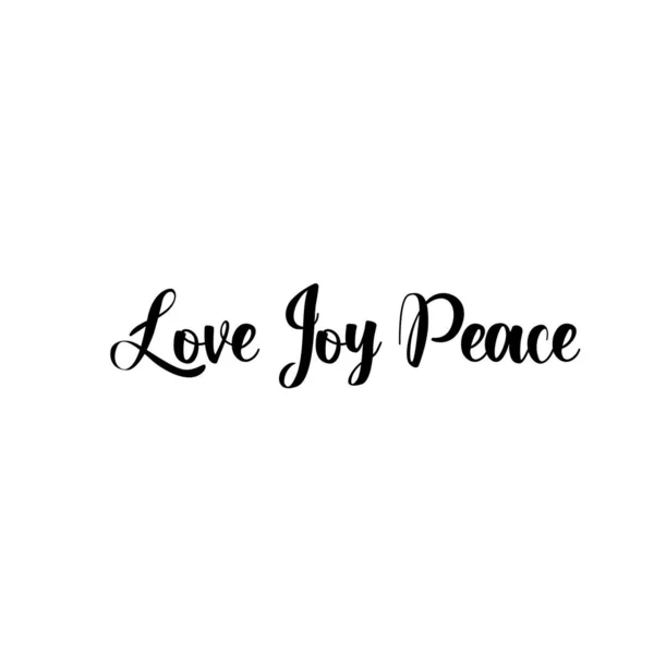 キリスト教の信仰 印刷やポスターとして使用するためのタイポグラフィ カード チラシやTシャツ Love Joy Peace — ストックベクタ