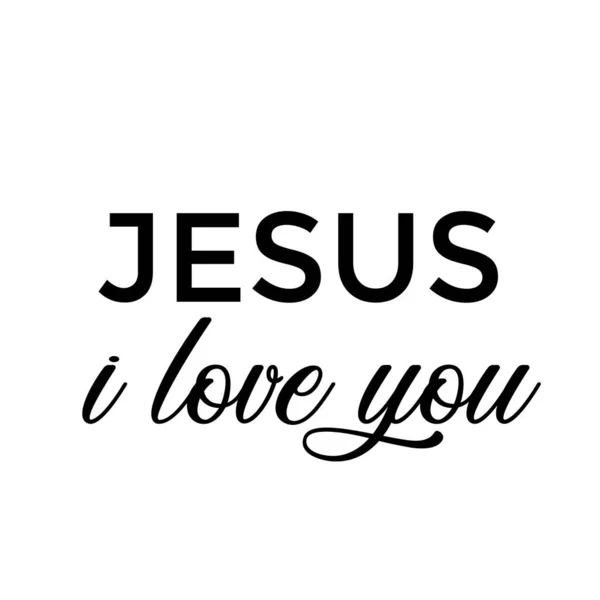 Jesus Love You Christian Calligraphy Design Typography Print Use Poster — Stok Vektör