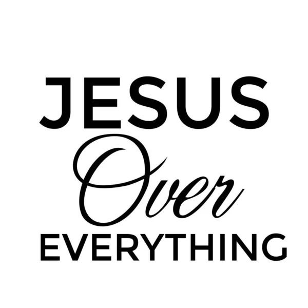 Jesus Everything Christian Calligraphy Design Typography Print Use Poster Card — 图库矢量图片