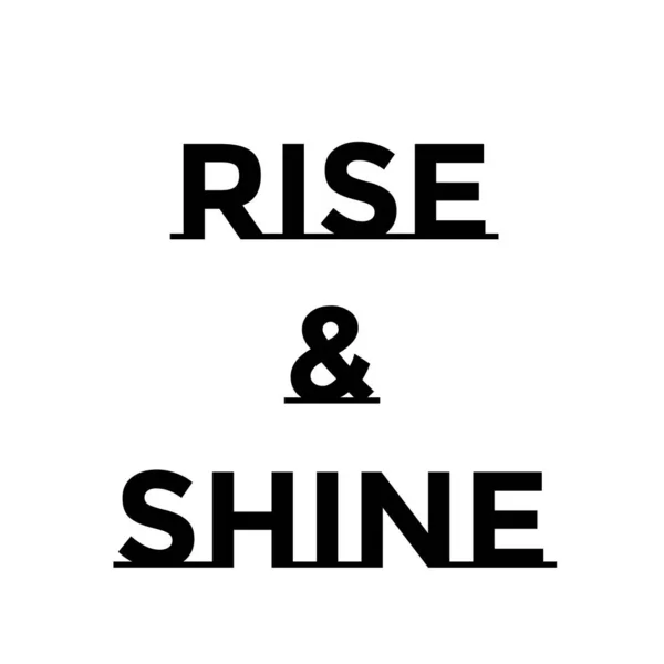 Rise Shine Christian Faith Typography Print Use Poster Kartu Flyer - Stok Vektor