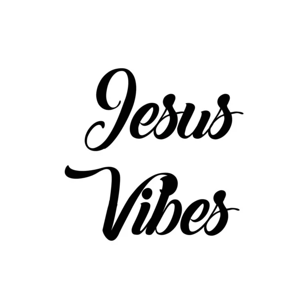 Jesus Vibes Christian Faith Typography Print Use Poster Card Flyer — Stock Vector