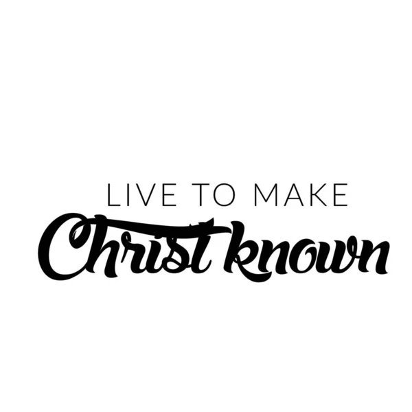 Live Make Christ Bible Verse Design Typography Print Use Poster — 스톡 벡터