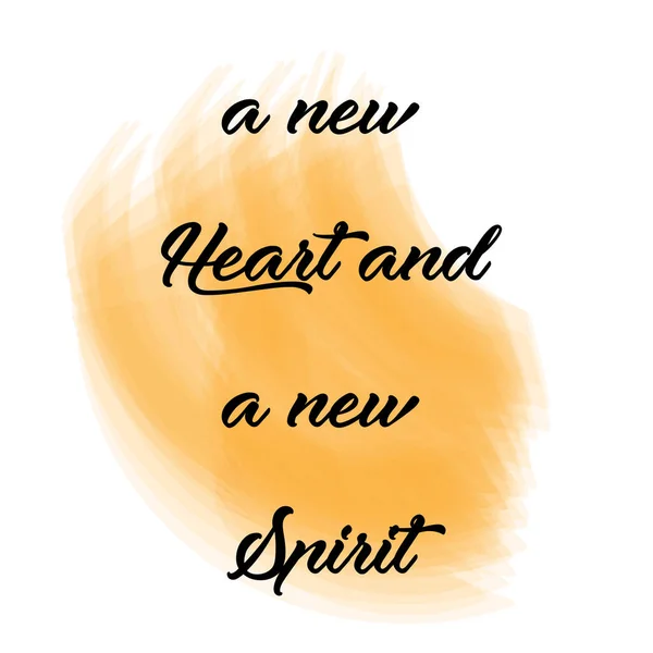 Ein Neues Herz Und Ein Neuer Geist Heiliger Geist Zitat — Stockvektor