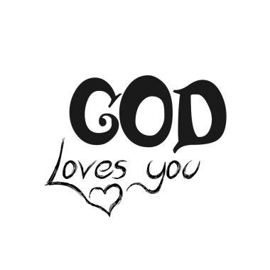 Tanrı seni seviyor, İncil Şiir Tasarımı poster, kart, broşür ya da tişört