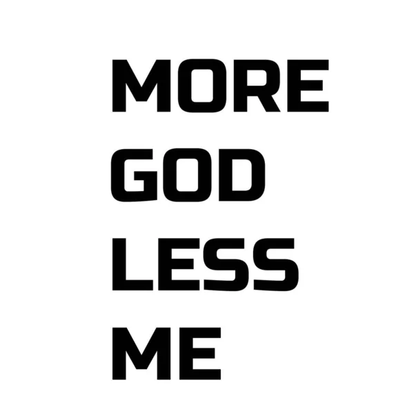 More God Less Bible Verse Design Print Use Poster Card — 스톡 벡터