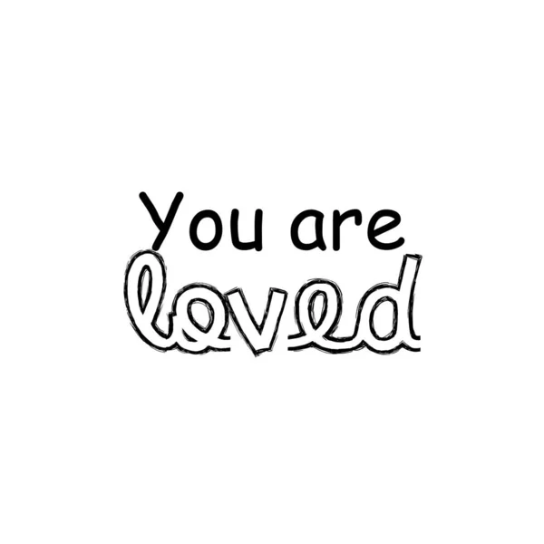 You Loved Christian Quote Para Imprimir Usar Como Póster Tarjeta — Archivo Imágenes Vectoriales