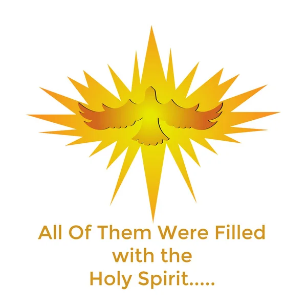 Pentecost Sunday Quote Print — Stock Vector