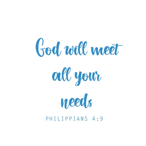 Християнський Дизайн Бог Задовольнить Усі Ваші Потреби — стоковий вектор
