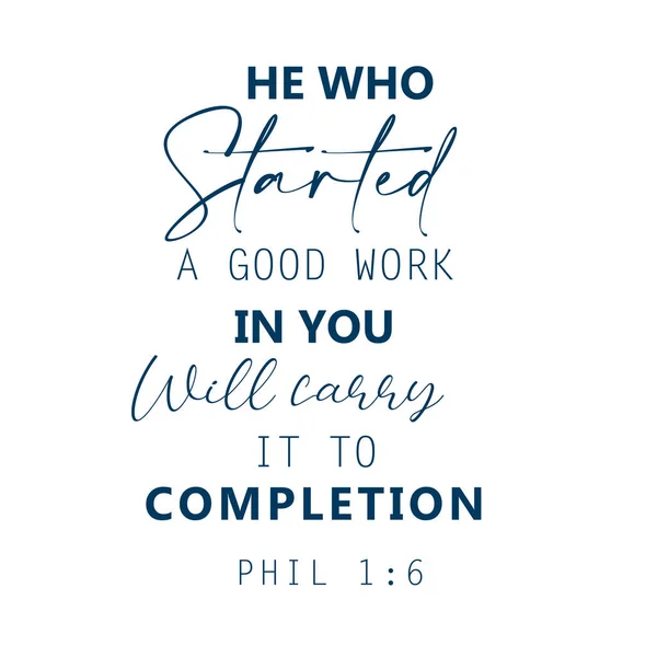 Hristiyan Alıntı Tasarımı - İçinizde iyi bir işe başlayan kişi