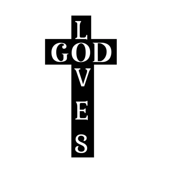 Tanrı sever, Hristiyan Deyimi, Baskı için tipografi ya da poster, kart, broşür ya da tişört olarak kullanmak