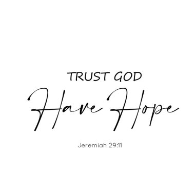 Tanrı 'ya güven, Hristiyan Deyimi, Baskı için tipografi ya da poster, kart, broşür ya da tişört olarak kullanın