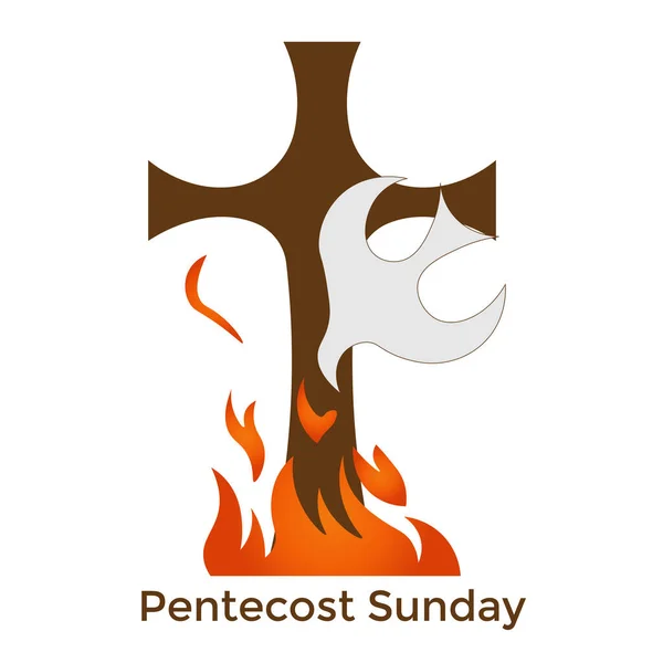 Pentecost Κυριακή Ειδικό Σχέδιο Για Εκτύπωση Χρήση Αφίσα Κάρτα Φυλλάδιο — Διανυσματικό Αρχείο