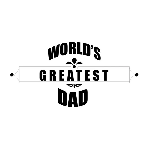 Mejor Papá Del Mundo Feliz Día Los Padres Diseño Especial — Vector de stock