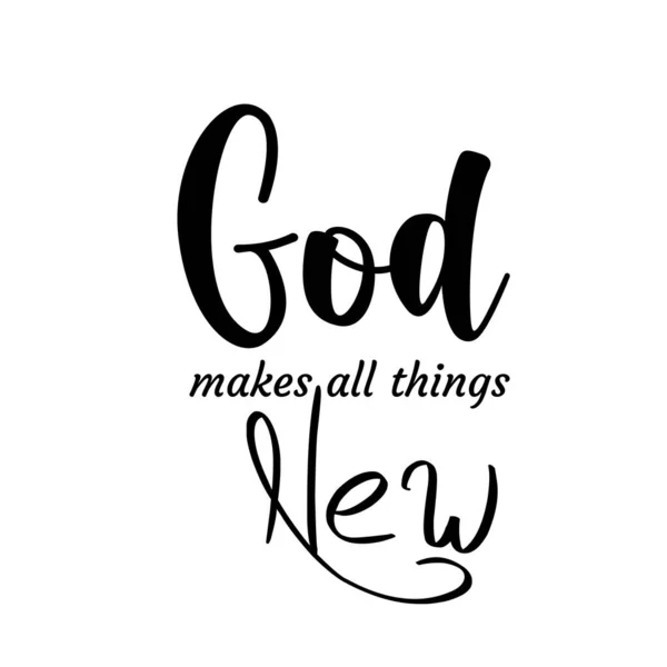 God Makes All Things New Bible Verse Typography Design Print — Stock Vector