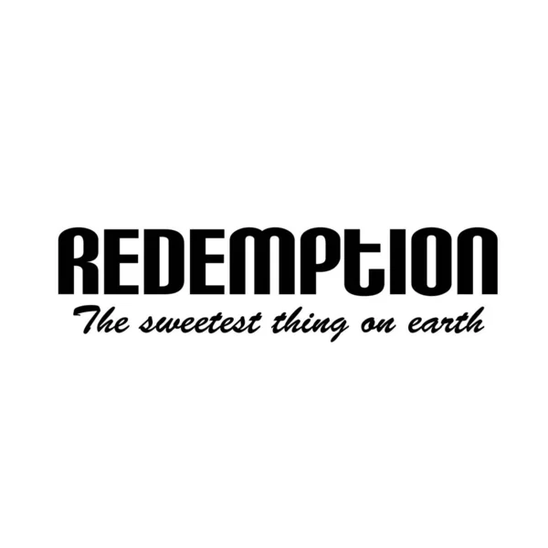 Redemption 지상에서 Verse Typography Design Print Use Poster Card Flyer — 스톡 벡터