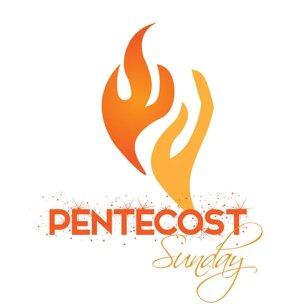 Pentecost Κυριακή Ειδικό Σχέδιο Για Εκτύπωση Χρήση Αφίσα Κάρτα Φυλλάδιο — Διανυσματικό Αρχείο
