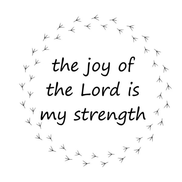 Joy Lord Strength Bible Verse Print Use Poster Card Flyer — Stock vektor