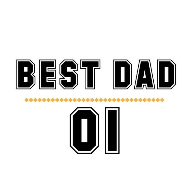 Mejor Papá Feliz Día Del Padre Tipografía Para Imprimir Usar — Vector de stock
