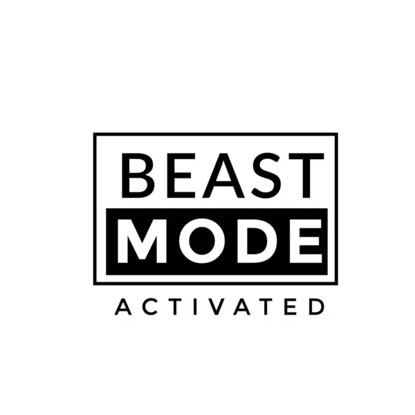 Beast Mode Activated Positive Vibes Print Use Poster Card Flyer — Stock Vector
