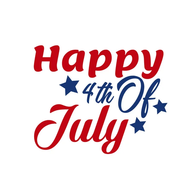 Feliz Julio Día Independencia Americana Tipografía Para Imprimir Usar Como — Vector de stock