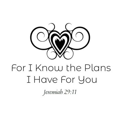 Christian T-Shirt Tasarımı Senin için planlarımı biliyorum