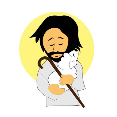 Hristiyan izole vektör ilüstrasyonu. Din temalı arka plan. Hıristiyanlık, Kilise, Yardım, Dua ve Bakım İçin Tasarım