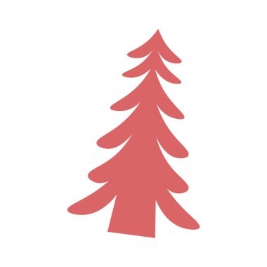 Noel Ağacı tebrik kartı, davetiye, bayrak, yeni yıl ve geleneksel Xmas sembolü ağacı için vektör tasarımı 