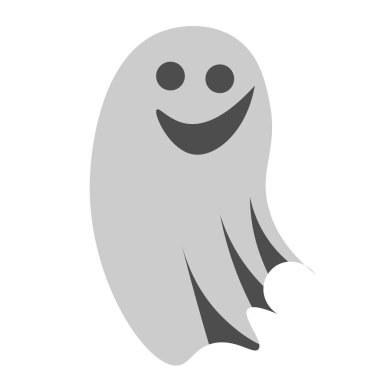 Hayalet 'in beyaz arkaplandaki vektör illüstrasyonu poster, kart, broşür ya da tişört olarak kullanılacak