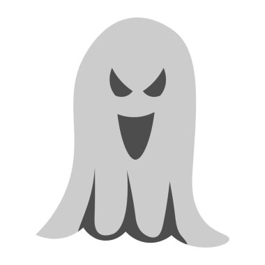 Hayalet 'in beyaz arkaplandaki vektör illüstrasyonu poster, kart, broşür ya da tişört olarak kullanılacak