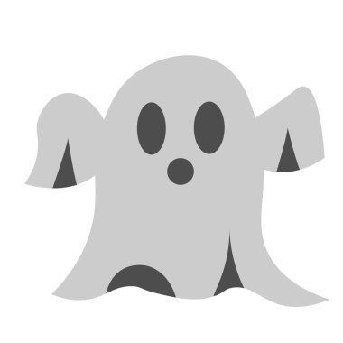 Hayalet 'in beyaz arkaplandaki vektör illüstrasyonu poster, kart, broşür ya da tişört olarak kullanılacak