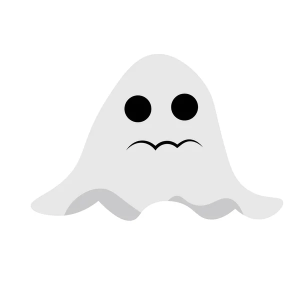 Ilustración Vectorial Ghost Sobre Fondo Blanco Para Imprimir Usar Como — Archivo Imágenes Vectoriales