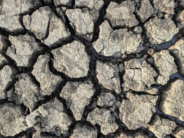 Kurumuş kırık göl arka plan dokusu küresel ısınma