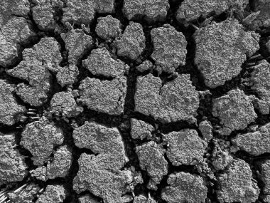 Siyah ve beyaz Kurumuş Göl arka plan dokusu Küresel Isınma