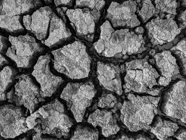 Siyah ve beyaz Kurumuş Göl arka plan dokusu Küresel Isınma