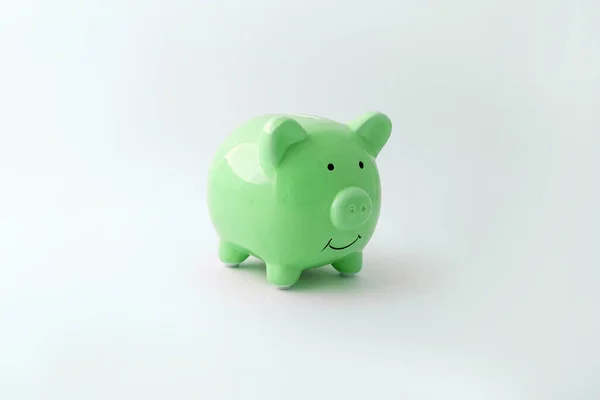 Sparschwein Form Eines Schweins Auf Isoliertem Weißen Hintergrund — Stockfoto