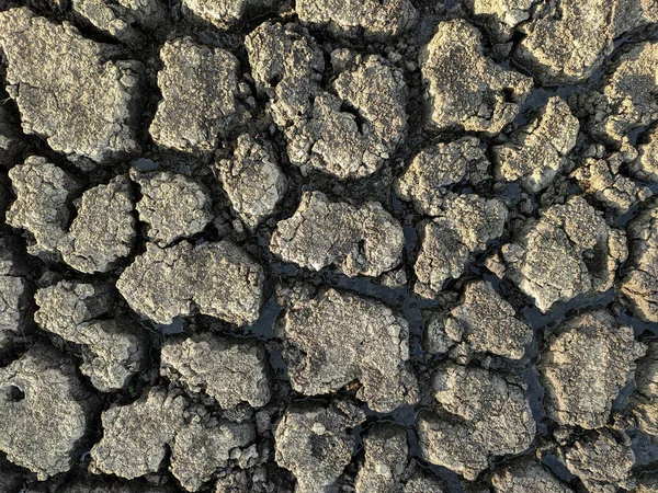 干涸湖底背景纹理全球变暖 — 图库照片