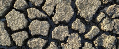 panorama kurumuş kırık göl arka plan dokusu küresel ısınma