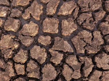 Kurumuş kırık göl arka plan dokusu küresel ısınma