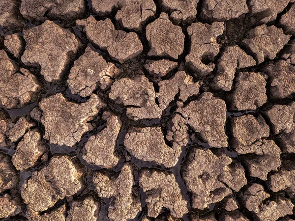 Essiccato Incrinato Fondo Del Lago Texture Riscaldamento Globale — Foto Stock