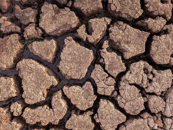 Essiccato Incrinato Fondo Del Lago Texture Riscaldamento Globale — Foto Stock