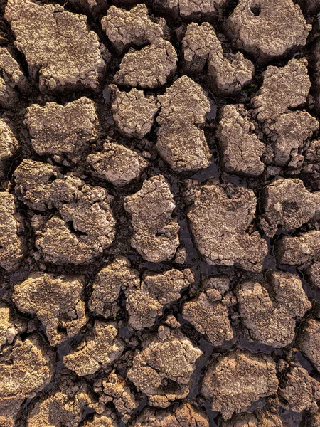 Getrockneter Rissiger Seeboden Hintergrund Textur Globale Erwärmung — Stockfoto