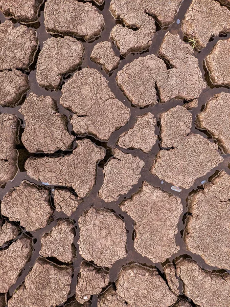 Dried Cracked Lake Bottom Background Texture Global Warming — Stock Photo, Image