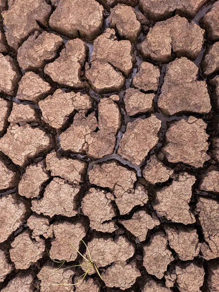 Sušené Popraskané Jezero Pozadí Textury Globální Oteplování — Stock fotografie