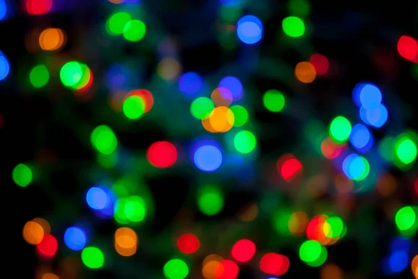 Bokeh Textur Flerfärgad Jul Och Nyårsljus — Stockfoto
